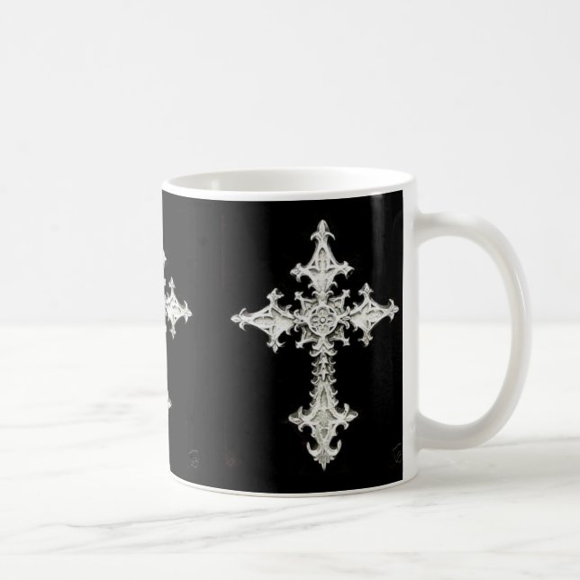 Tasse de café gothique celtique de la croix 3x (Droite)