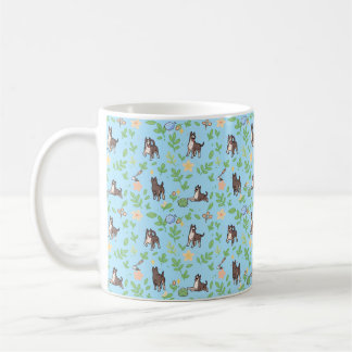 Tasse de café Grand Danois Floral de printemps Chi