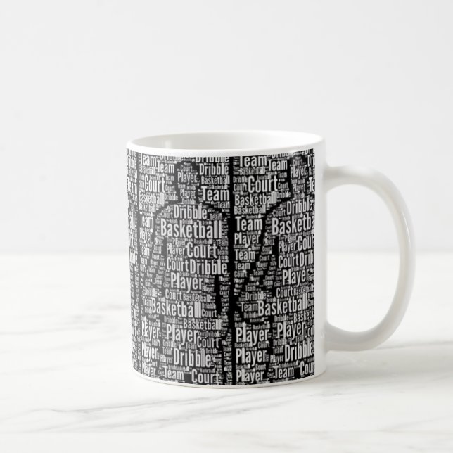 Tasse de café Graphique de sport de joueur de bask (Droite)