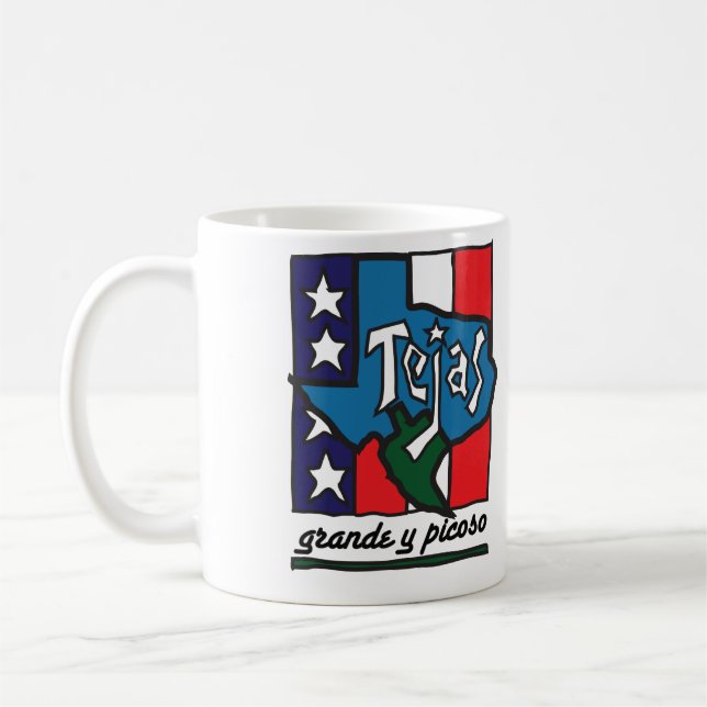 Tasse de café graphique de "Tejas" (Gauche)
