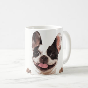 Tasse de café heureuse de bouledogue français