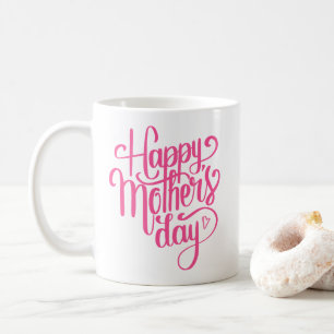 Tasse de café heureuse élégante du jour de mèr