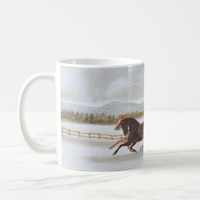 Tasse de café hippomobile de Sleigh (Gauche)