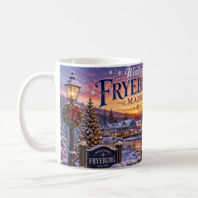 Tasse de café Hiver à Fryeburg Maine (Gauche)