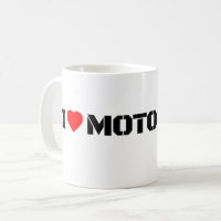 Tasse de café I Love Moto Motocyclette