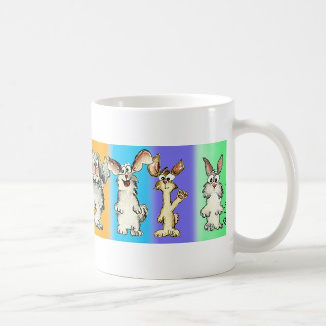Tasse de café idiote de huit de lapins lapins de (Droite)