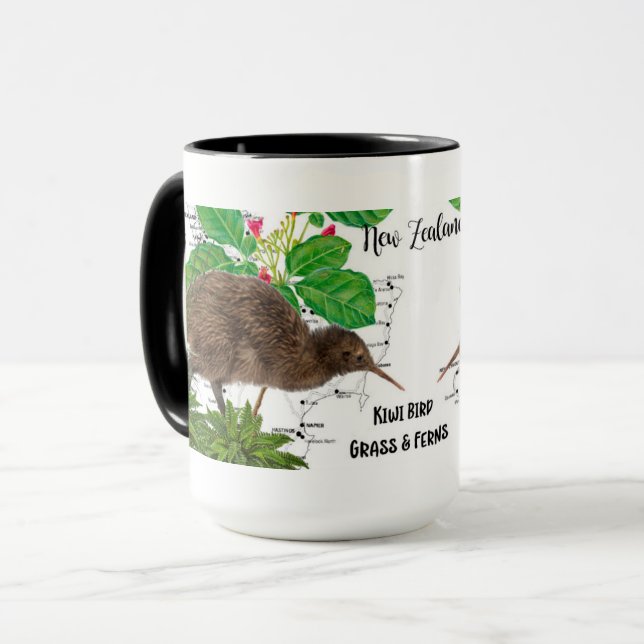 Tasse de café indigène d'oiseau de la Nouvelle (Devant gauche)