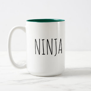 Tasse de café intérieure d'intérieur vert de Ninja