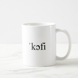 Tasse de café internationale d'alphabet phonétique