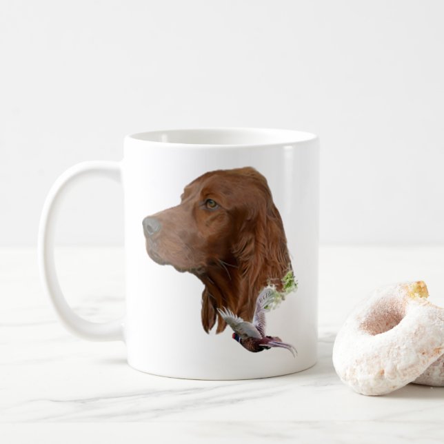 Tasse de café Irish Setter (Avec donut)