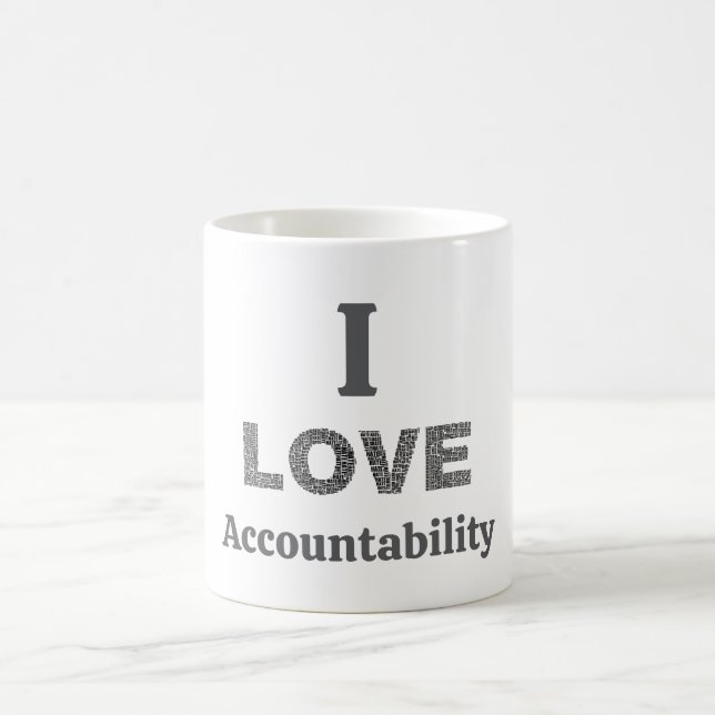 Tasse de café J'aime la responsabilité (Centre)