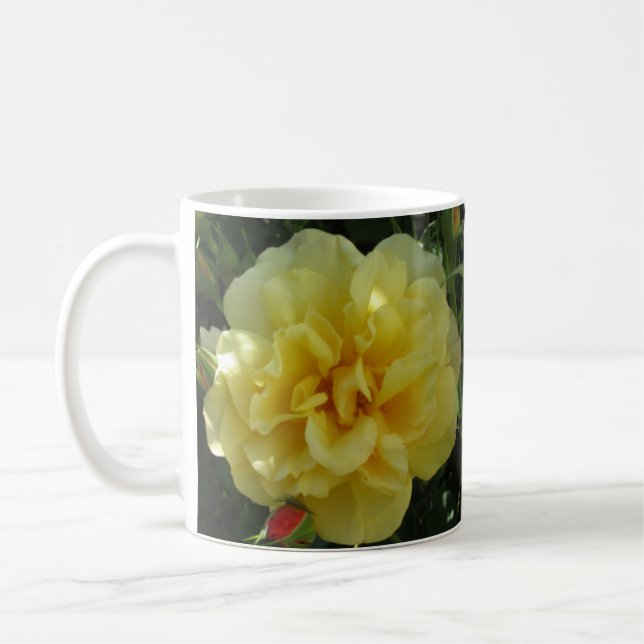 Tasse de café jaune de fleur (Gauche)