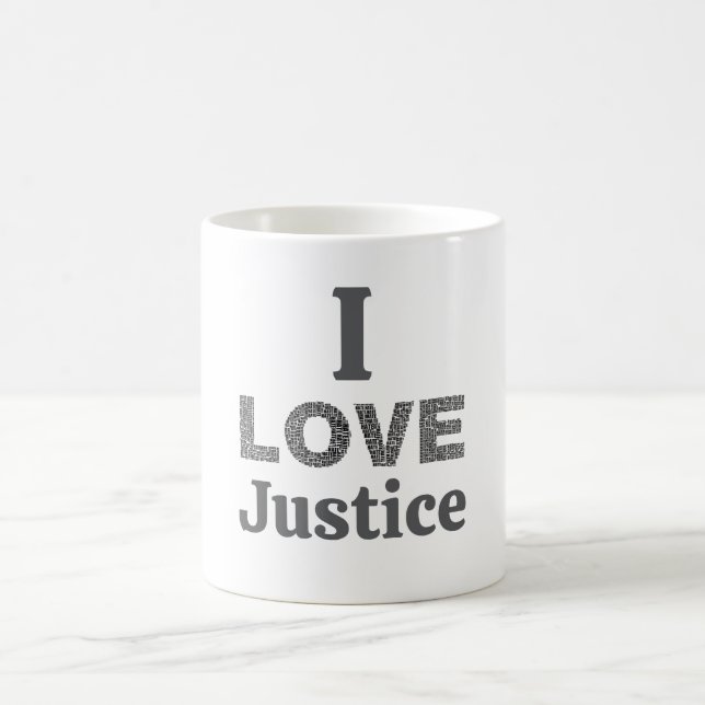 Tasse de café Je suis pour la justice (Centre)