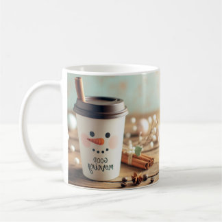 Tasse de café jolie rennes de Noël | Hiver cosy