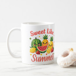 Tasse de café Jolis Fruits Mignons Comme L'Été