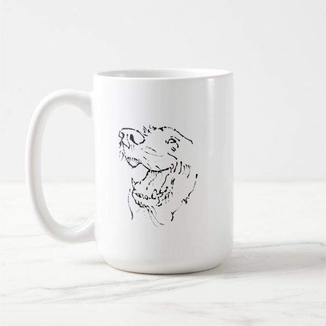 Tasse de café Joyeux Golden Retriever Illustration (Gauche)