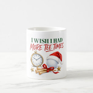 Tasse de café Joyeux Noël de golf avec balle de go