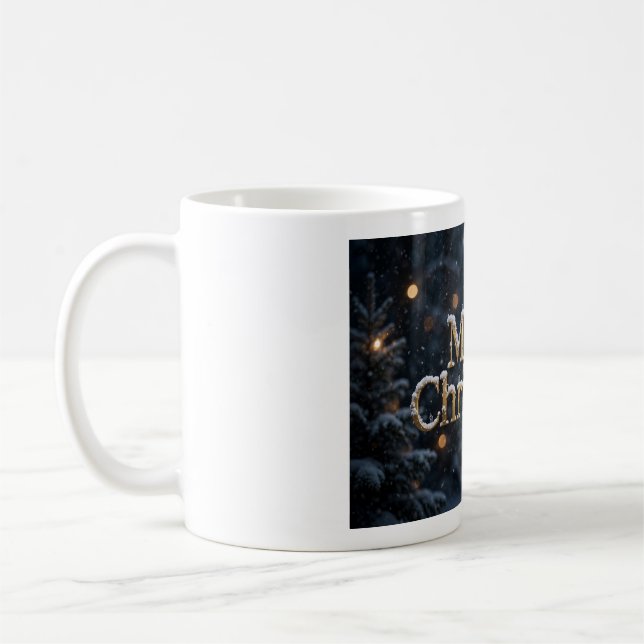 Tasse de café Joyeux Noël neige (Gauche)
