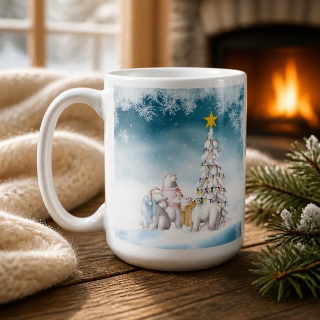 Tasse de café Joyeux Noël ours polaire (Créateur téléchargé)