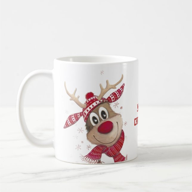 Tasse de café Joyeux Noël rouge (Gauche)