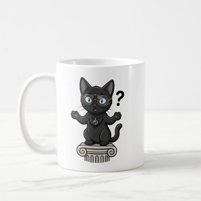 Tasse de café Lady Justice Black Cat Lawyer  (Gauche)
