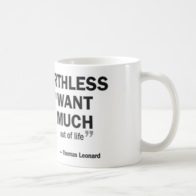 Tasse de café - le 'entraînement est sans valeur… (Droite)