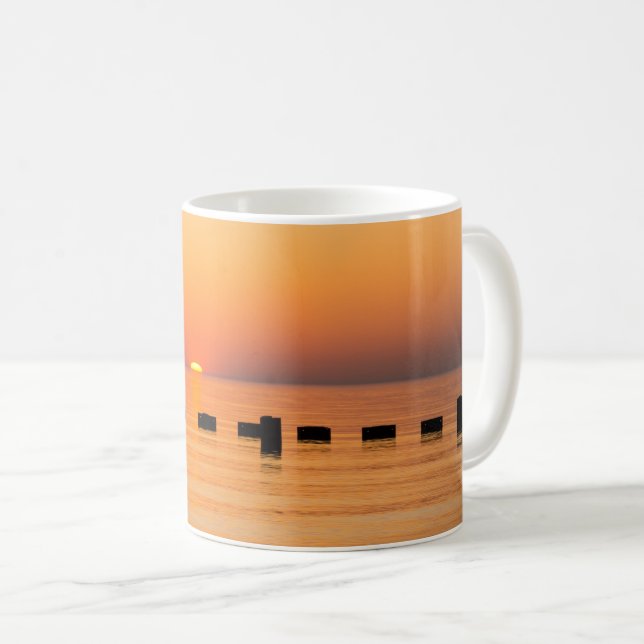 Tasse de café Lever de soleil sur le lac Orange (Devant droit)