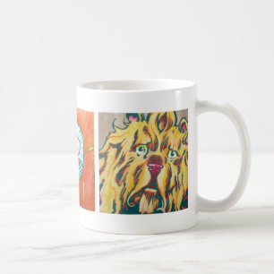 Tasse de café - lion, épouvantail, homme de bido