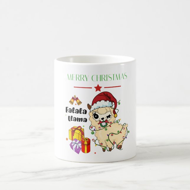 Tasse de café Llama de Noël (Centre)
