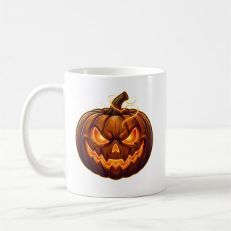 Tasse de café lumineuse et effrayante pour Hallowe