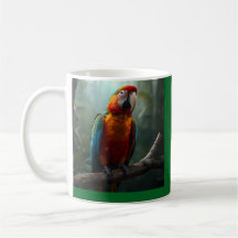 Tasse de café Macaw coloré vibrant