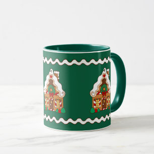Tasse de café Maison en pain d'épices de Noël
