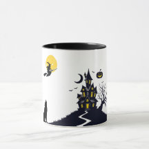 Tasse de café Maison Hantée Effrayante