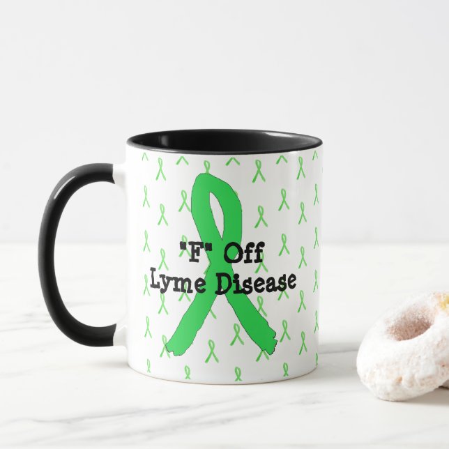 Tasse de café Maladie de Lyme F Off (Avec donut)