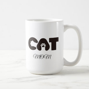 Tasse de café Maman chat – Joli pow avec lettre ch