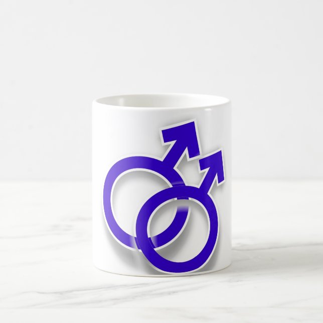 Tasse de café masculine de conception de gay pride (Centre)