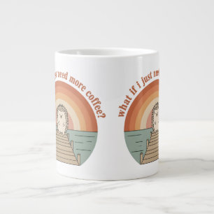 Tasse de café matinal avec un slogan drôle sur le