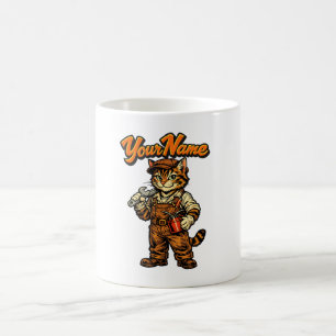 Tasse de café mécanique personnalisée avec un chat