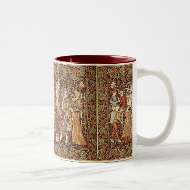 Tasse de café médiévale de tapisserie (Droit)