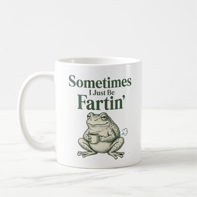 Tasse de café Mème de Grenouille Drôle (Gauche)
