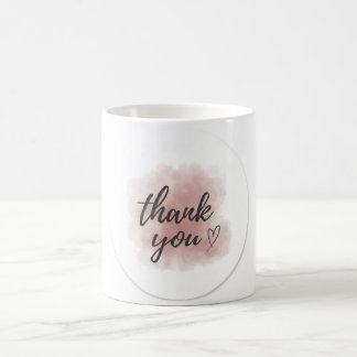 Tasse de café Merci aquarelle mignonne