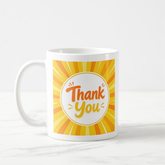 Tasse de café Merci Éclat de Soleil Clair (Gauche)