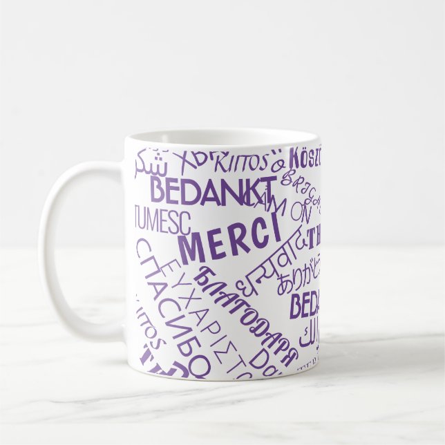 Tasse de café Merci Mot international Merci (Gauche)