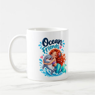 Tasse de café Mermaid Ocean Friends Dauphin Mignon