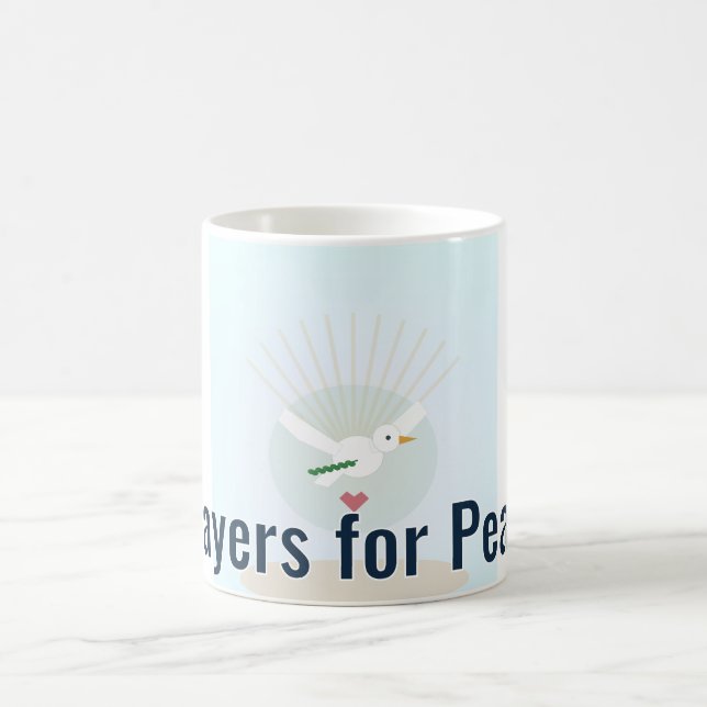 Tasse de café Message Modifiable Prières pour la P (Centre)