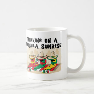 Tasse de café mexicaine drôle de lever de soleil