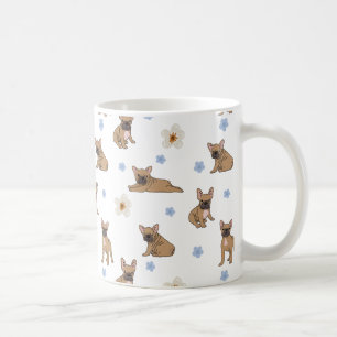 Tasse de café mignonne de bouledogue français