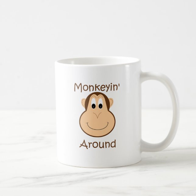 Tasse de café mignonne de chimpanzé (Droite)