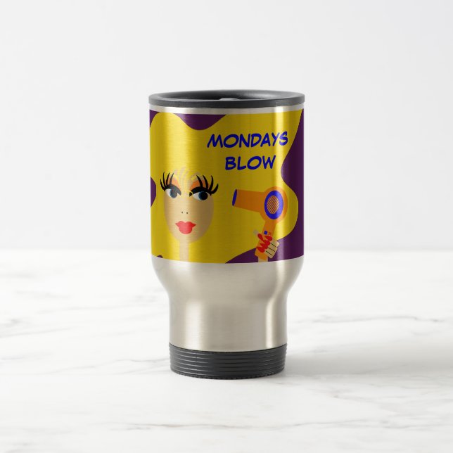 Tasse de café mignonne de "coup de lundi" de fille (Centre)