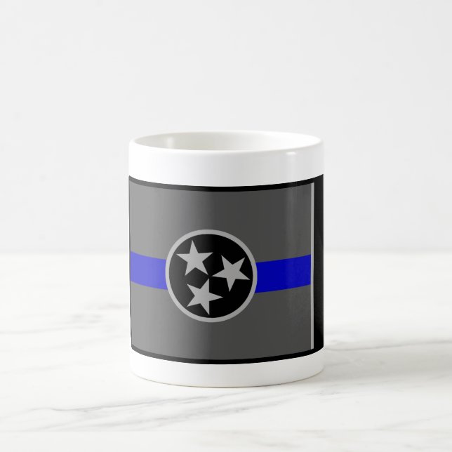 TASSE DE CAFÉ MINCE DE DRAPEAU D'ÉTAT DE BLUE LINE (Centre)